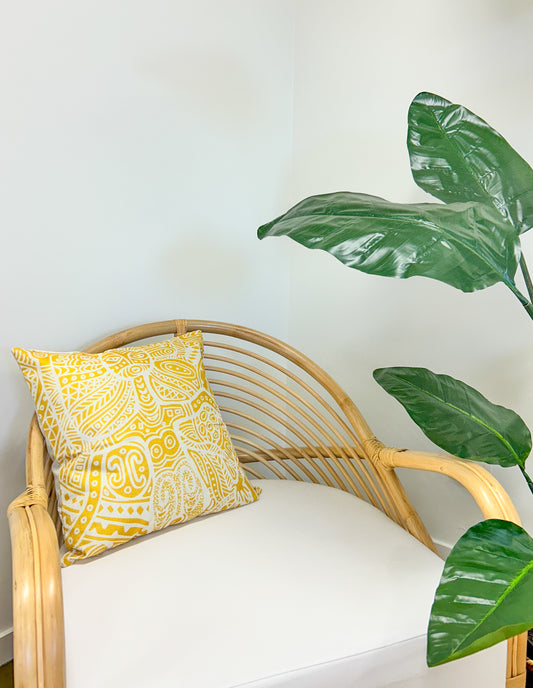 PNG Print Yellow Cushion Cover