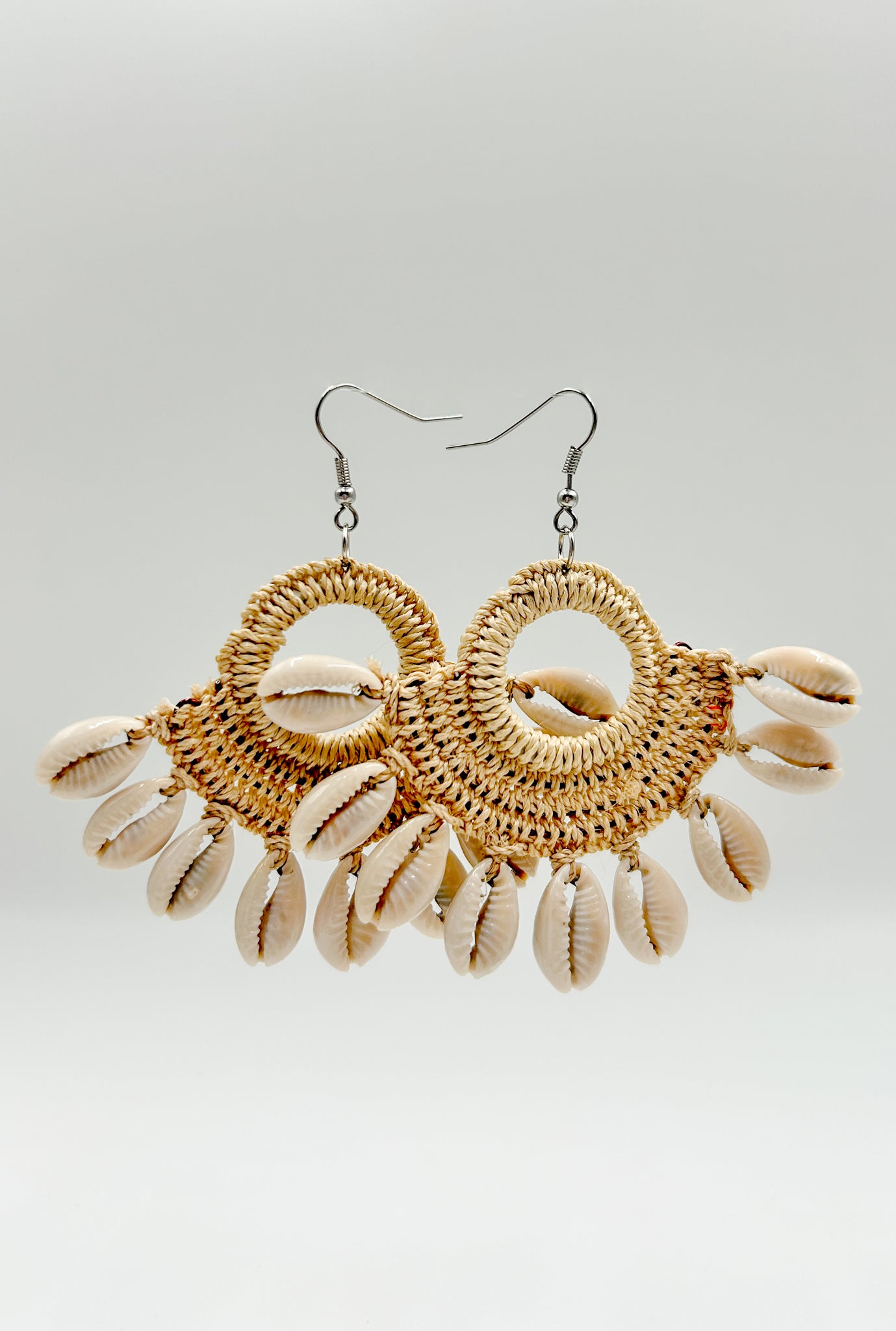 Eiliana Woven Shell Earrings