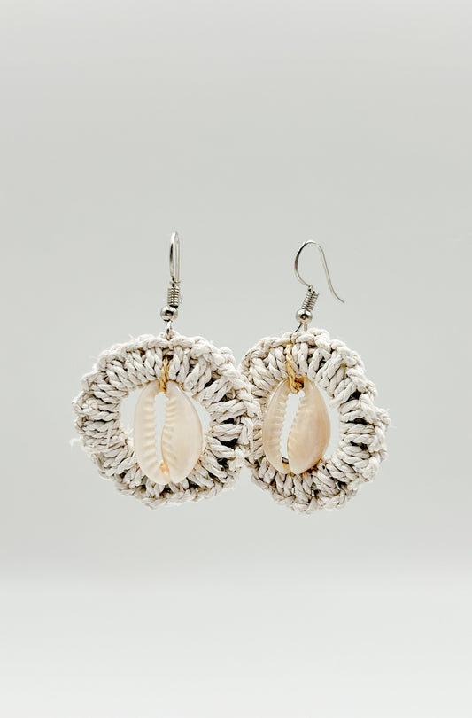 Ava Woven Shell Earrings