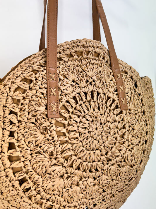 Large Round Woven Bag 