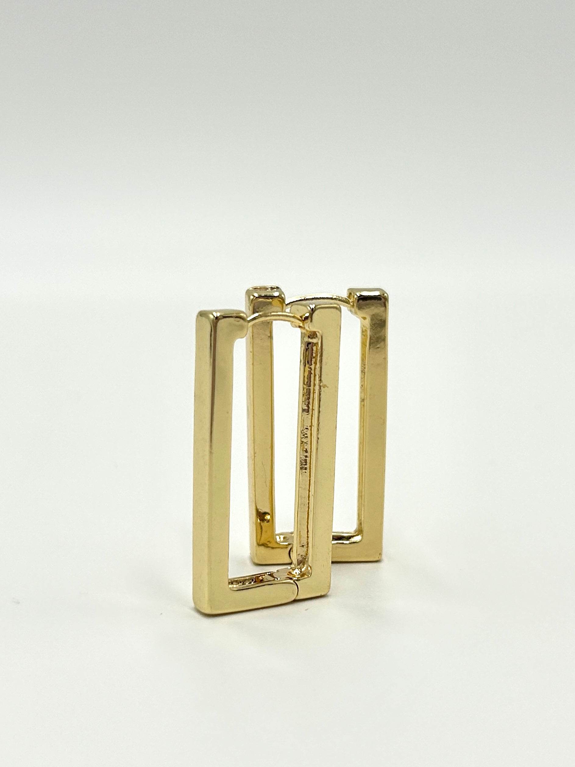 Rectangle Gold Earring