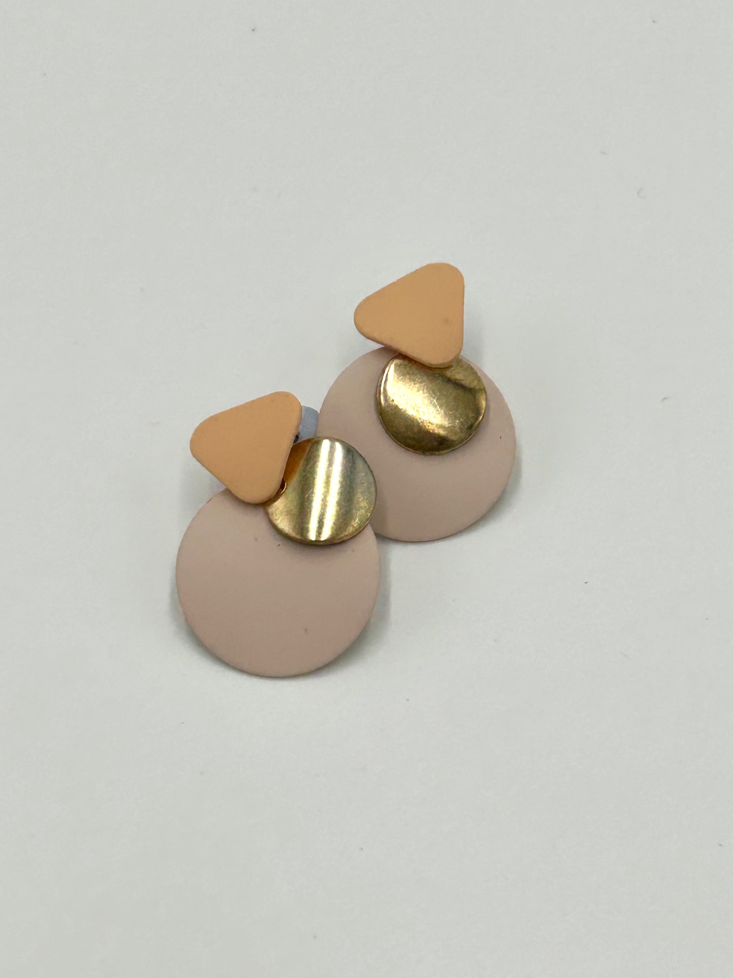 Nude, Gold & Peach Amara Small Statement Earring Brisbane