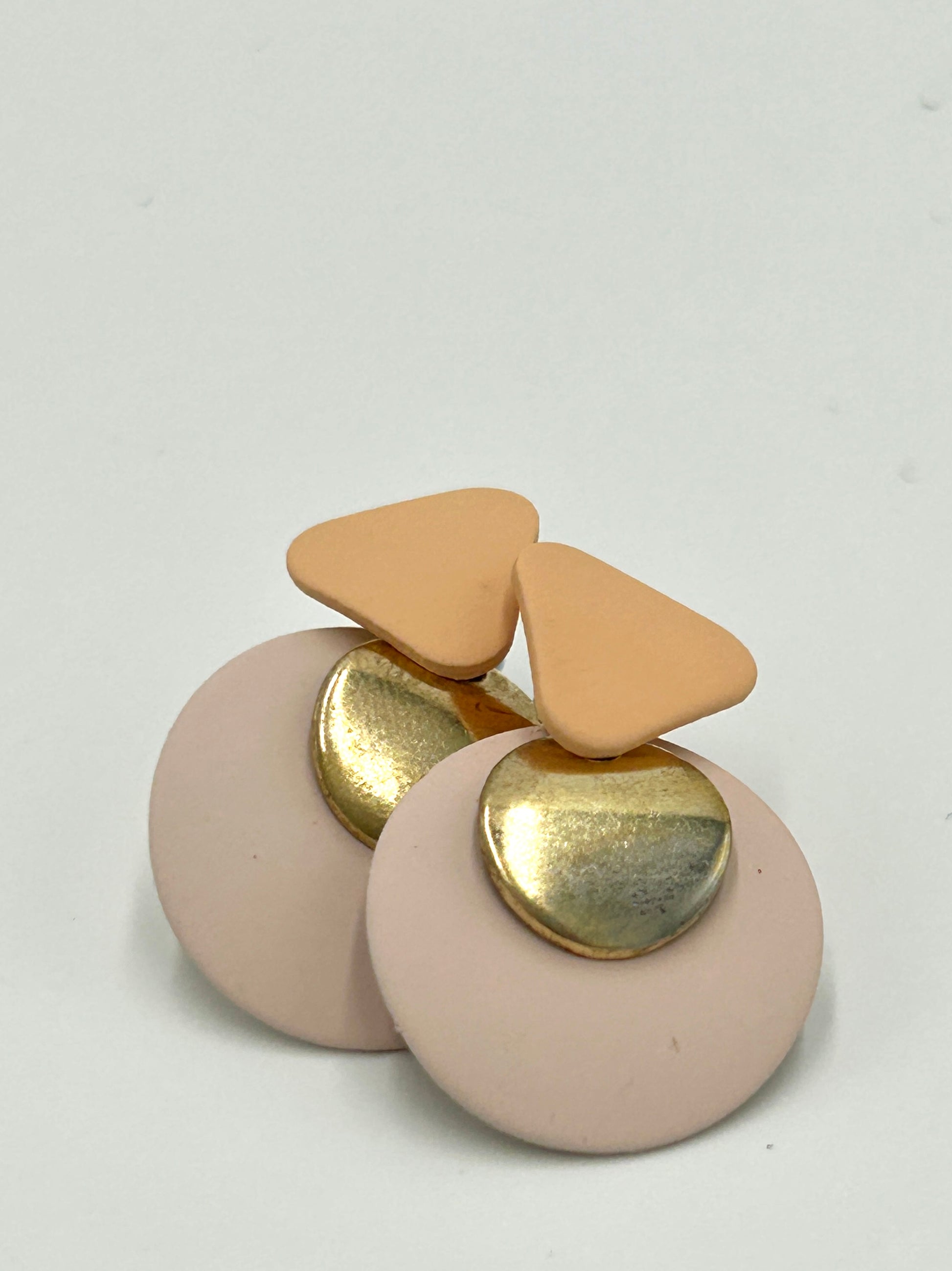 Nude, Gold & Peach Amara Small Statement Earring Brisbane