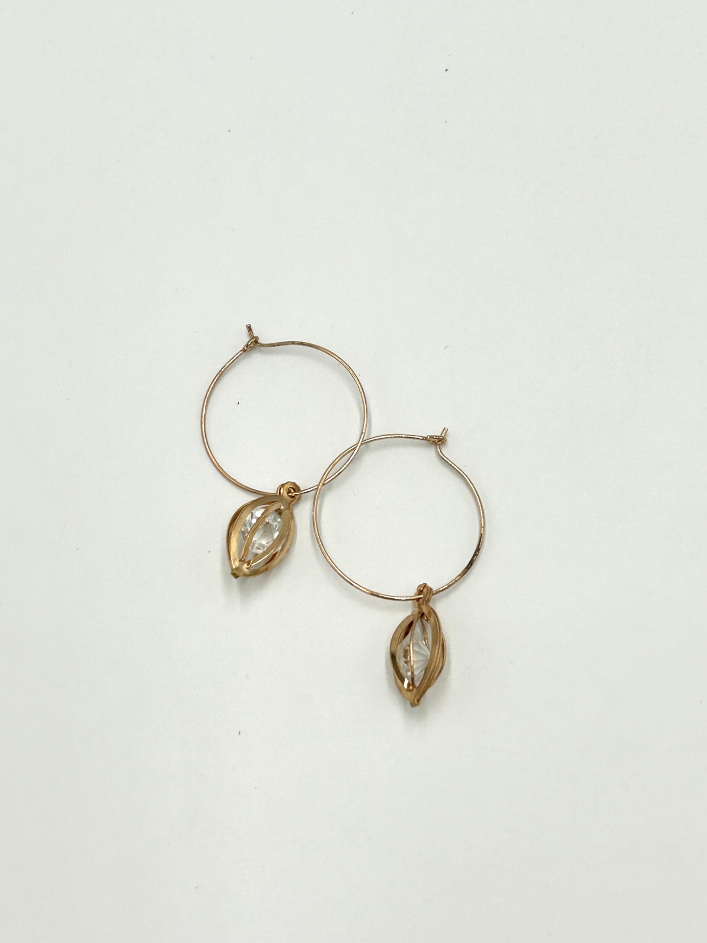 Olivia Round Crystal Drop Earrings