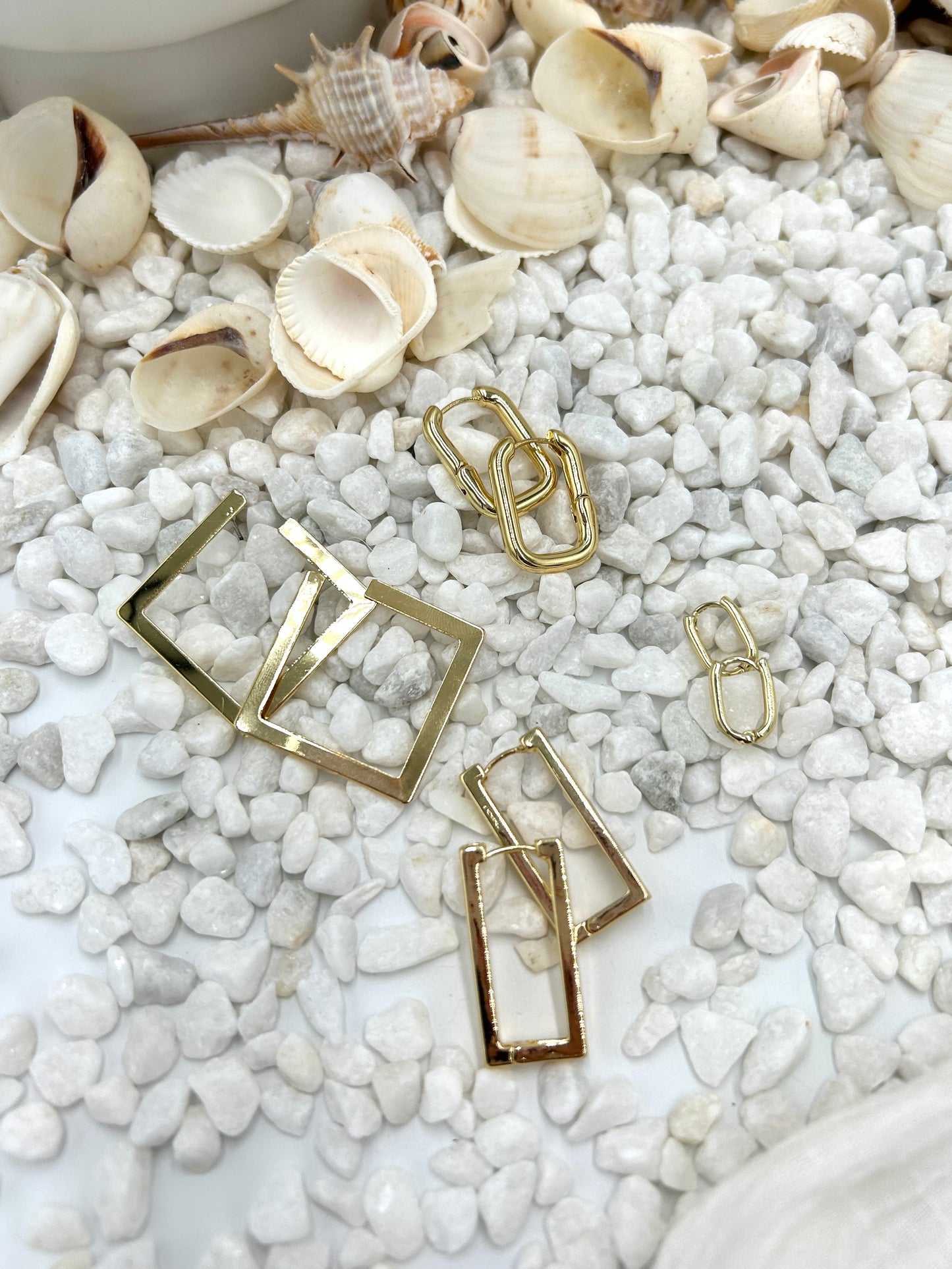 Rectangle Gold Earring