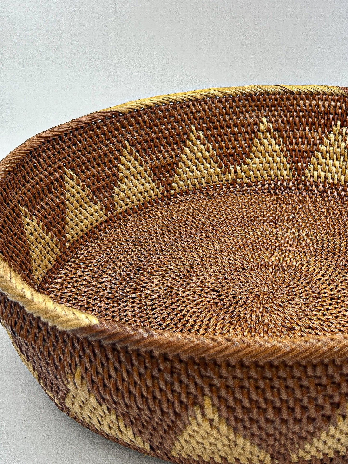 Large Round Handwoven Basket from Papua New Guinea