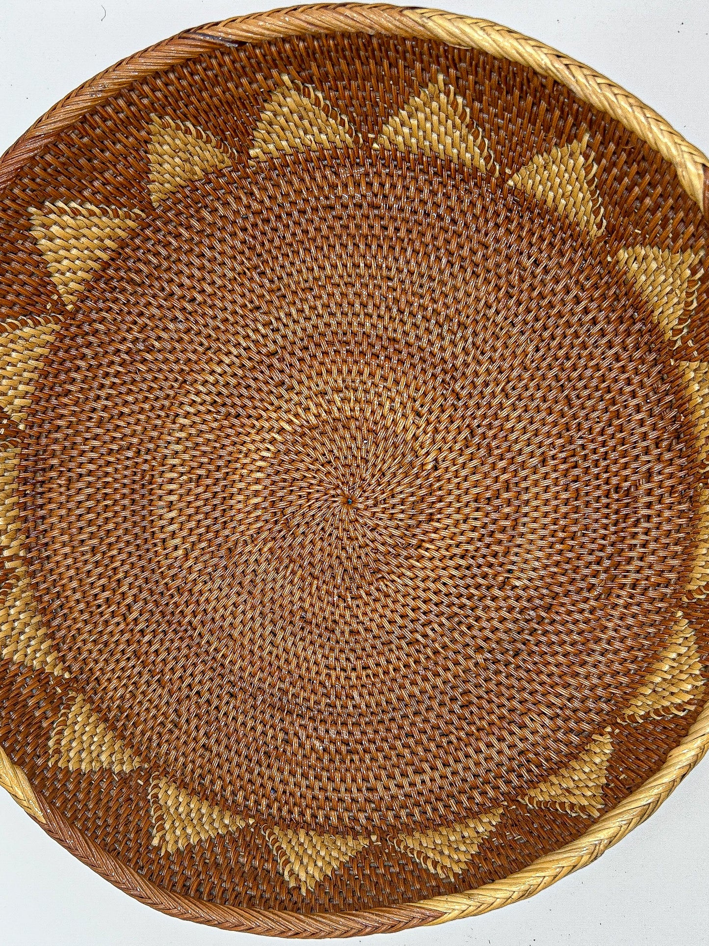 Large Round Handwoven Basket from Papua New Guinea