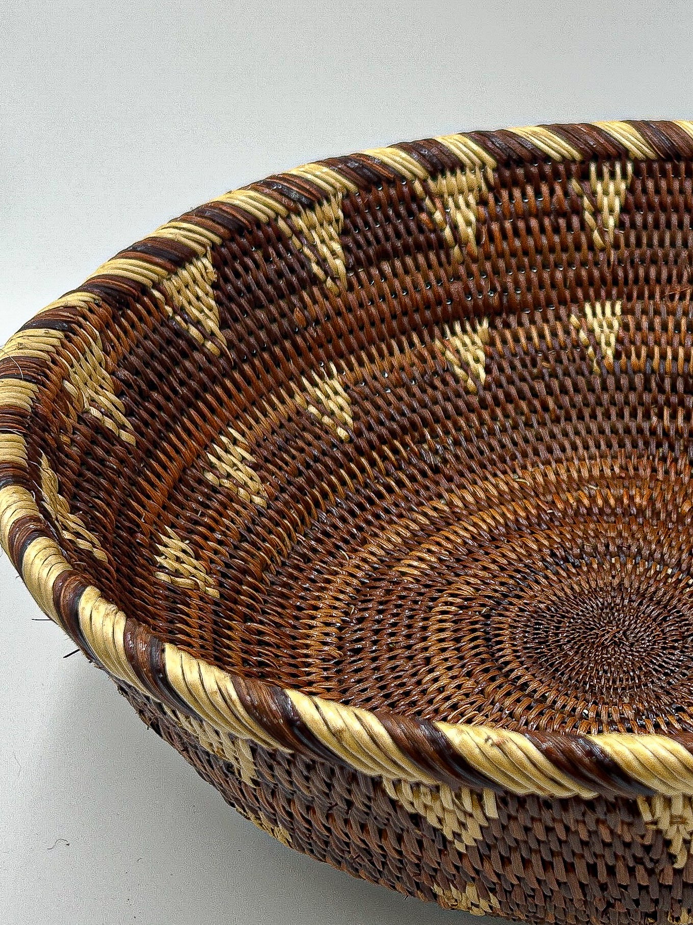 Large Round Handwoven Basket from Papua New Guinea