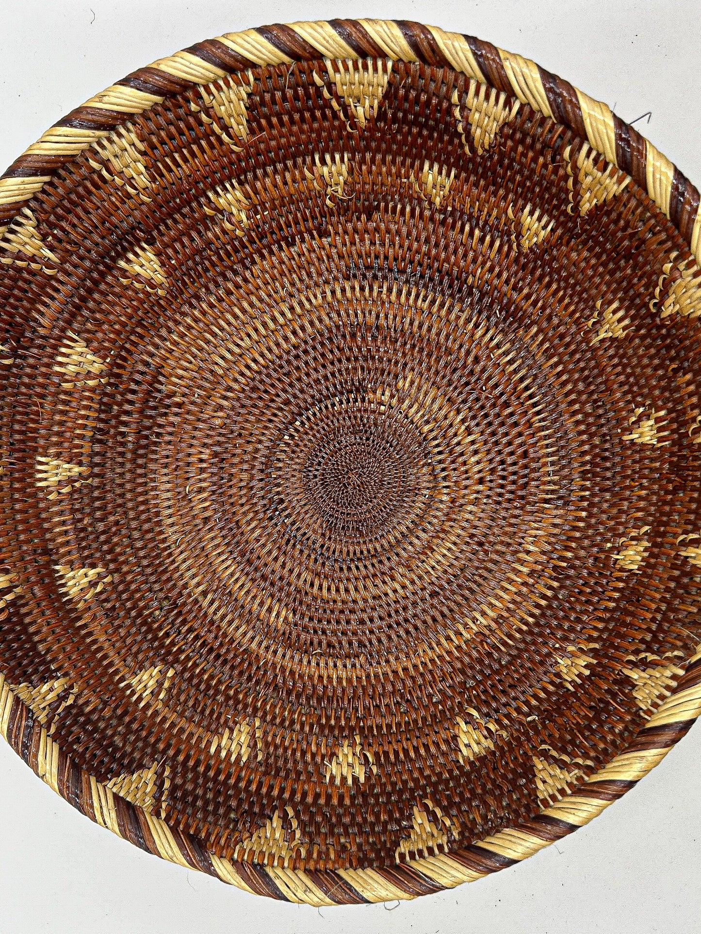 Large Round Handwoven Basket from Papua New Guinea