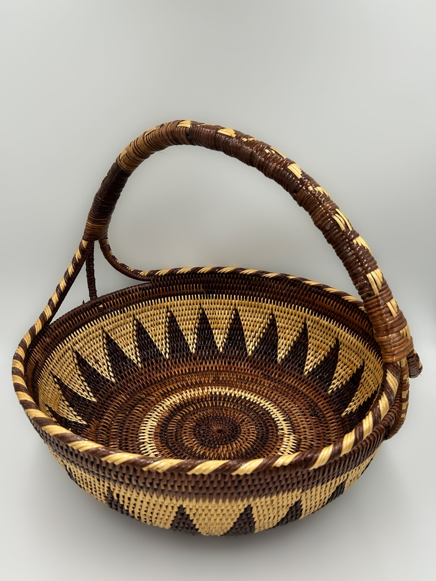 Woven Sun Flower Basket with Handle