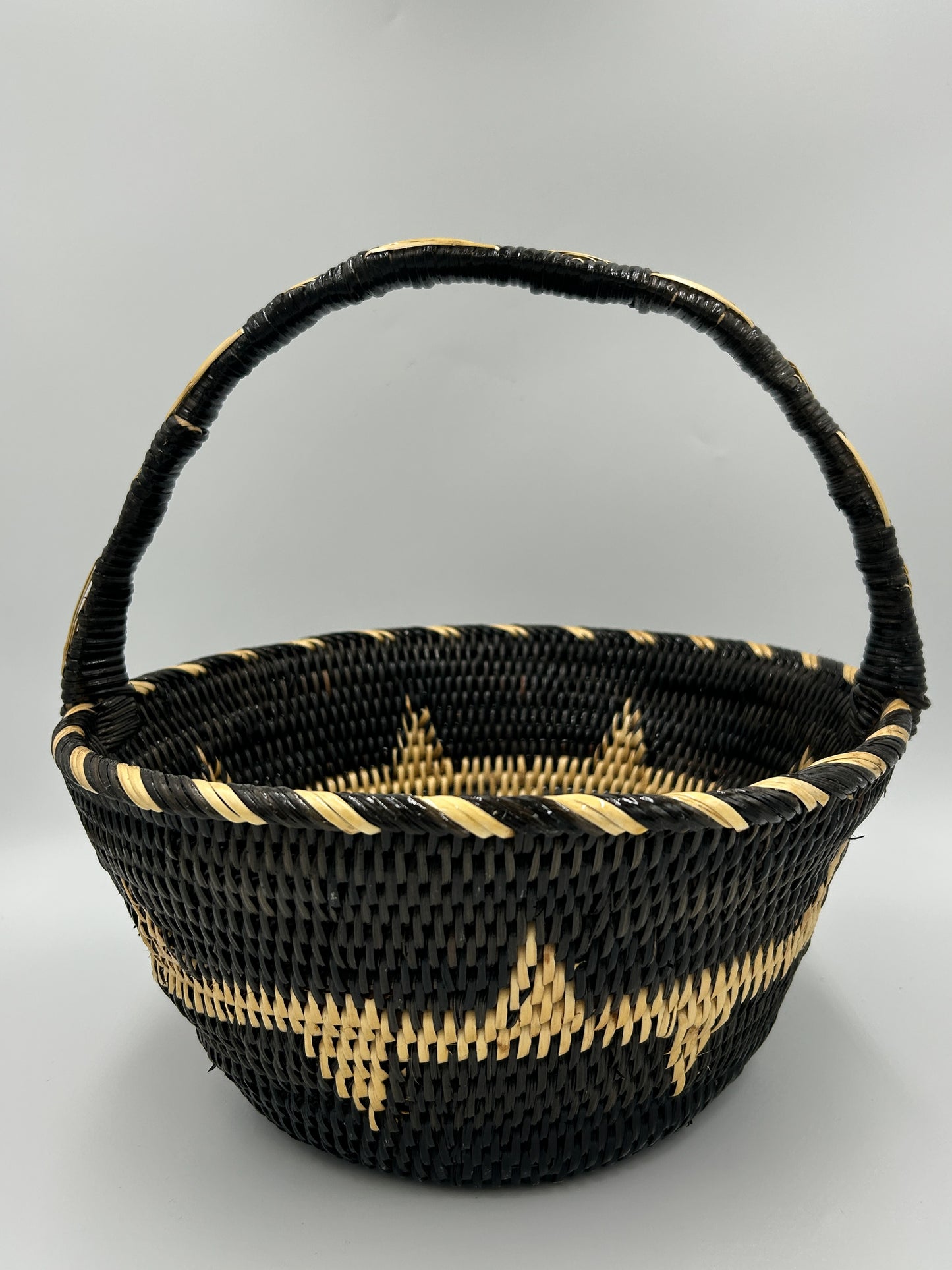 Small Black Woven Basket