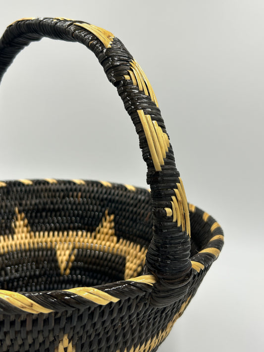 Small Black Woven Basket