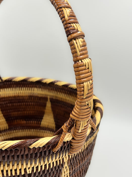 Woven Bucket Basket with Handle