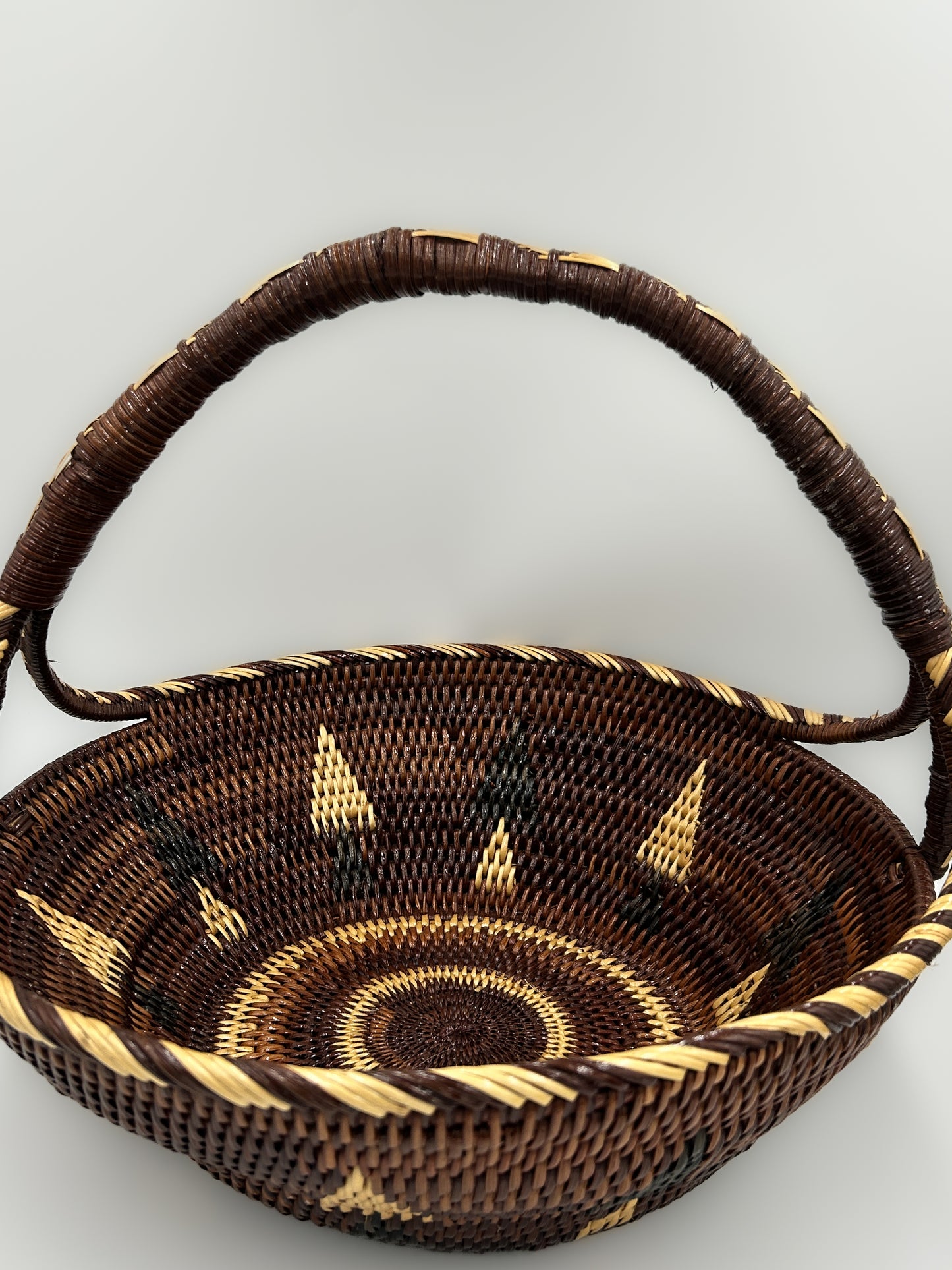 Woven Sun Basket with Handle