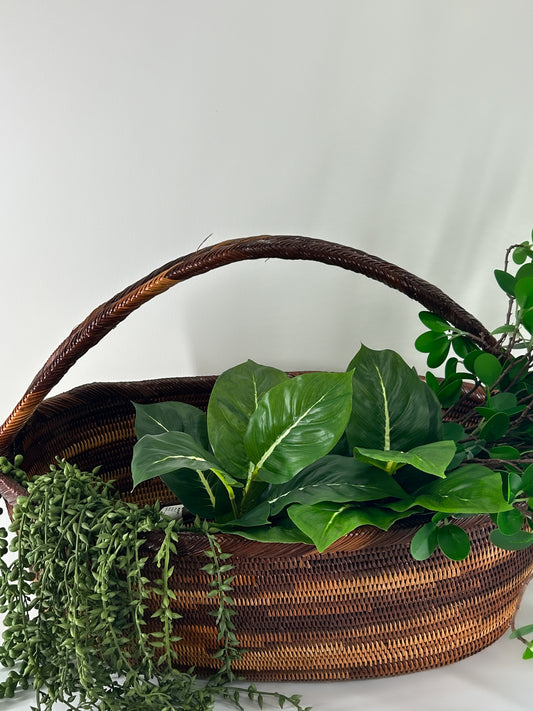 Woven Basinet Basket with Handle