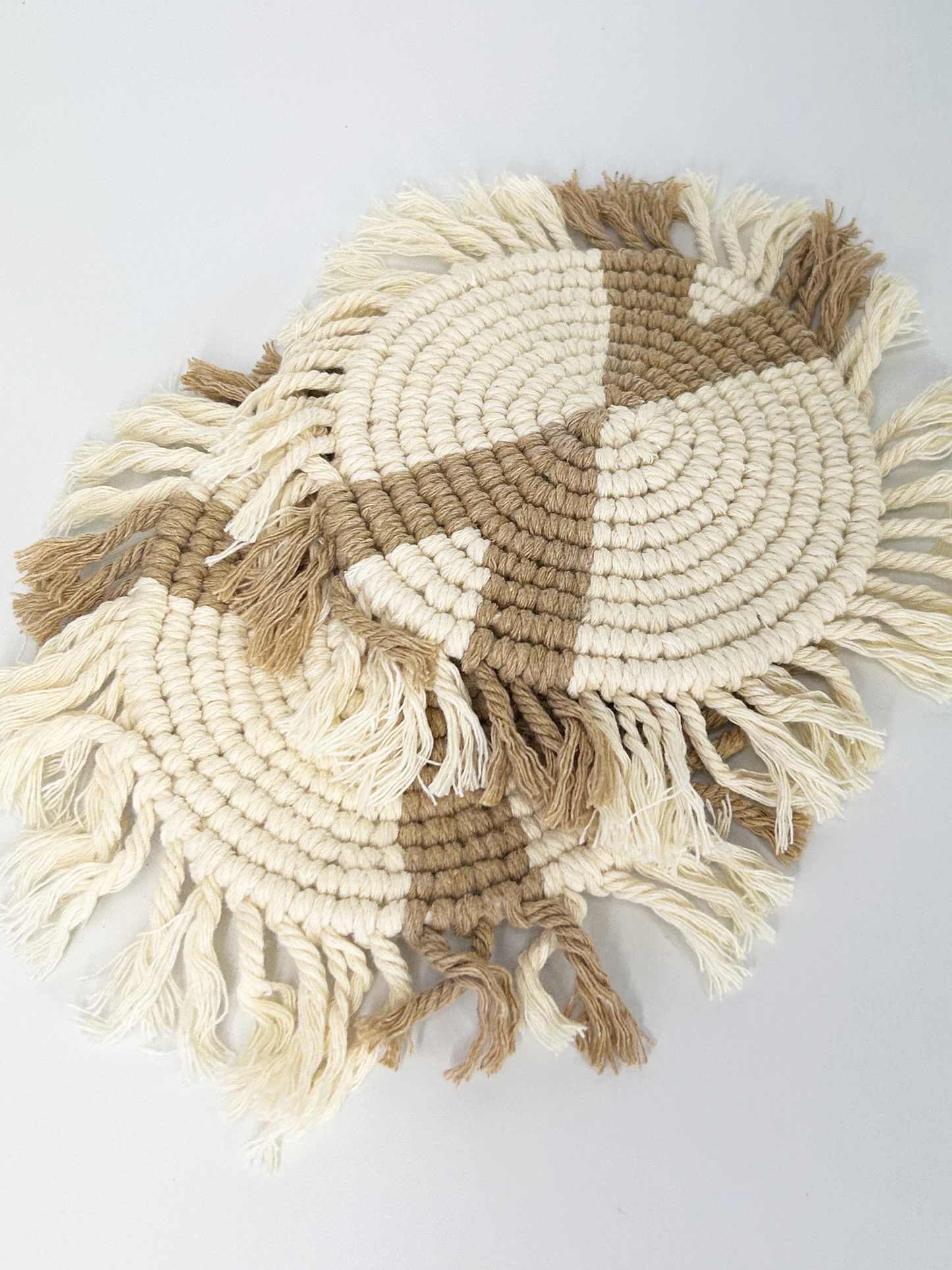 Macrame Coaster Beige