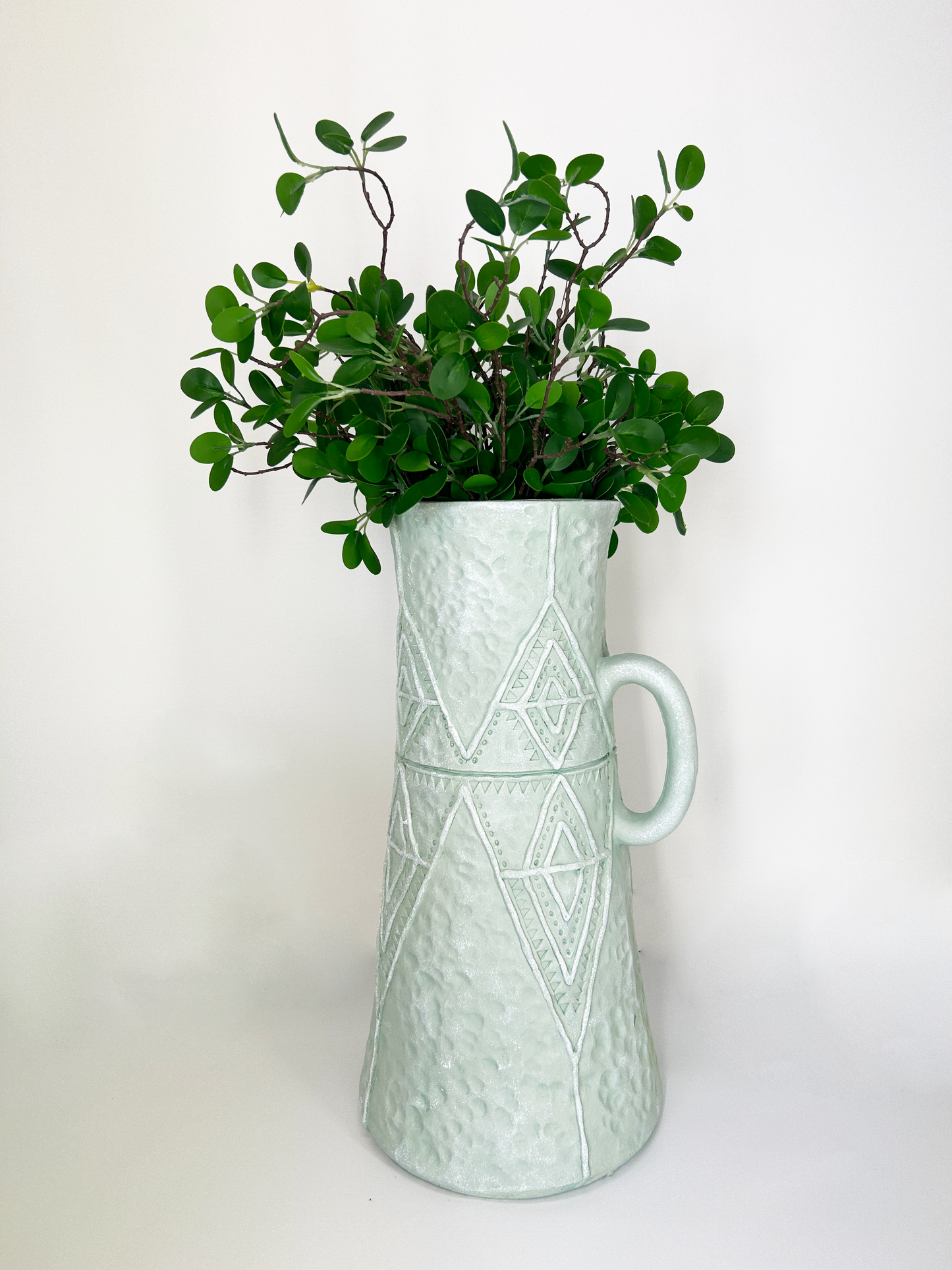 Mint Boho Style Flower Vase Decorative Vase